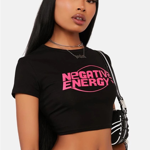 Edikted Negative Energy Crop Top - Picture 2 of 5